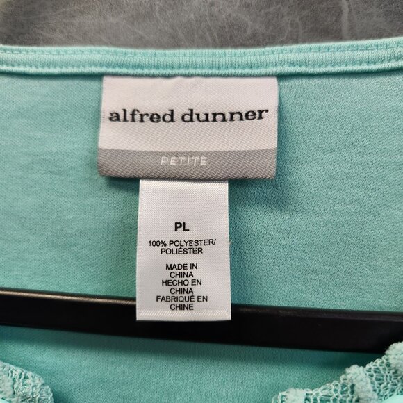 Alfred Dunner Women's PL Teal Blue Short Sleeve Knit Top 2208 - Picture 3 of 6